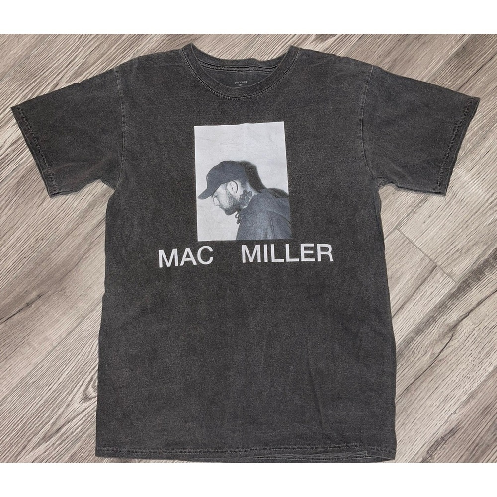 Mac Miller Official‎ Merch T-Shirt Men S Grey Short Sleeve Music Tour Concert